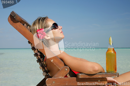 Image of Woman in deckchair