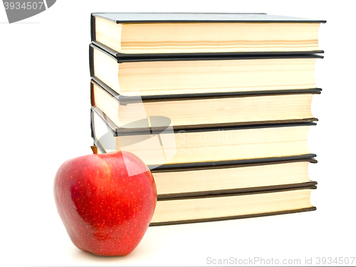 Image of Apple Near The Books