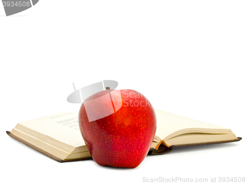 Image of Apple Near The Book