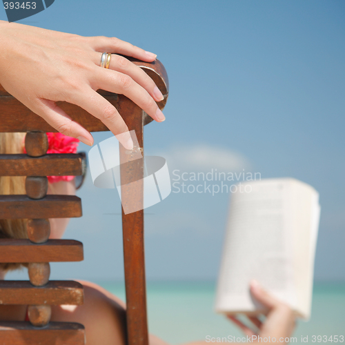 Image of Woman in deckchair Reading