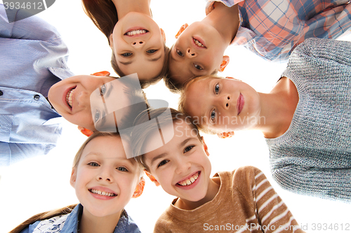 Image of happy smiling children faces