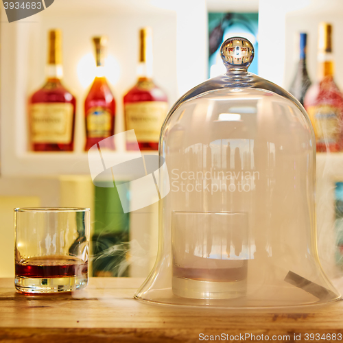 Image of Guatemalan rum under a glass dome