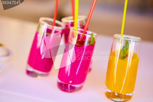 Image of Set of different vegetable juices