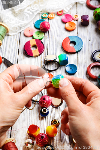 Image of Process of creative needlework