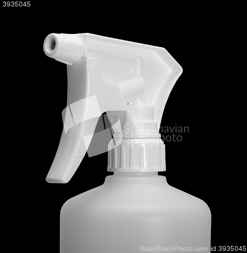 Image of white spray bottle detail