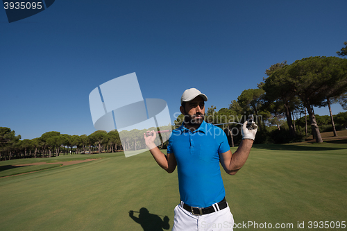 Image of golf player portrait at course