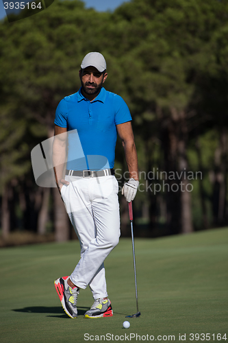 Image of golf player portrait at course