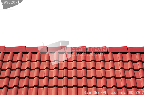 Image of Roof tiles isolated on white 