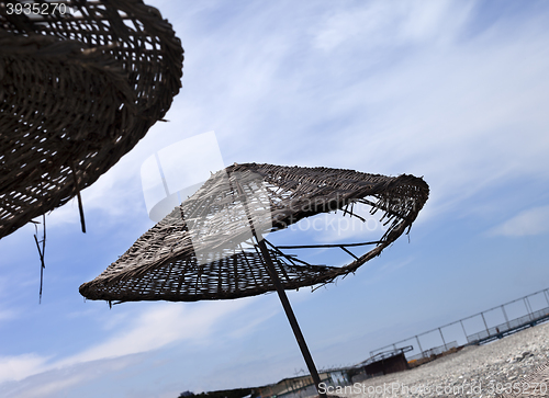 Image of Old sunshade with hole