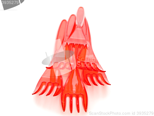 Image of Red Plastic Forks