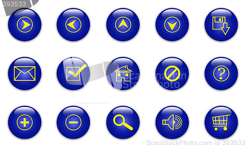 Image of Blue web icons
