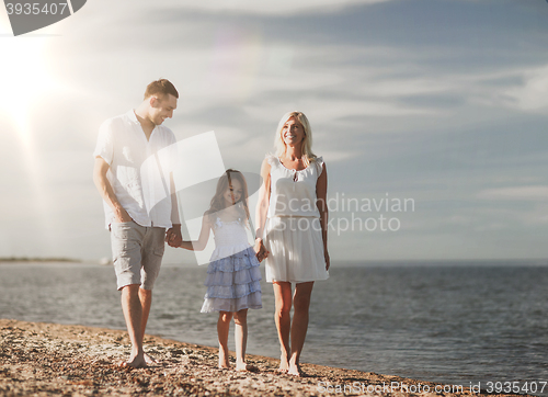 Image of happy family at the seaside