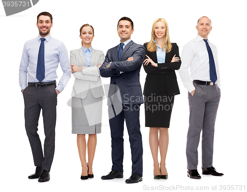 Image of group of happy business people