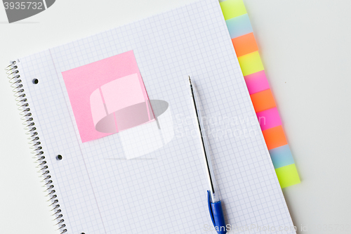 Image of close up of organizer and pen on office table