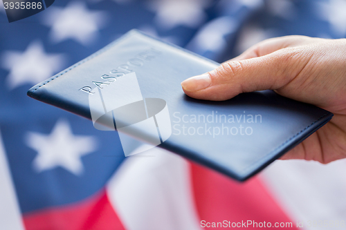 Image of close up of hand with american passport