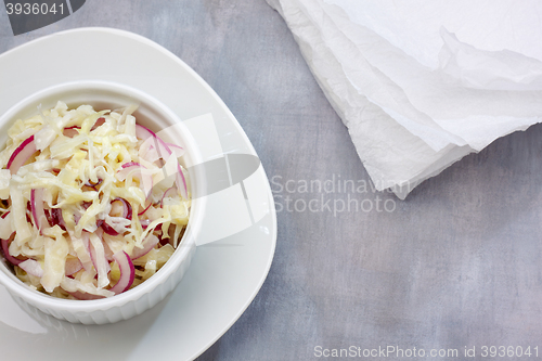 Image of Cabbage and red onion salad