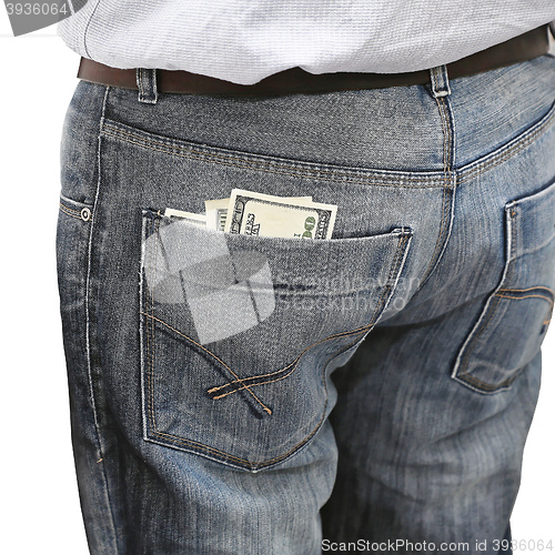 Image of Dollars in Back Pocket