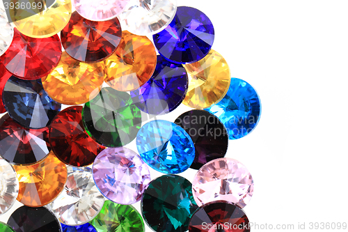 Image of color glass diamonds