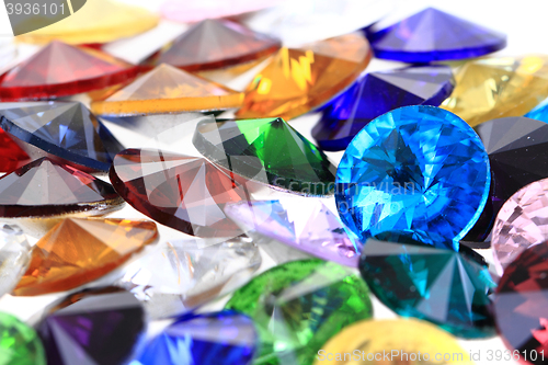 Image of color glass diamonds