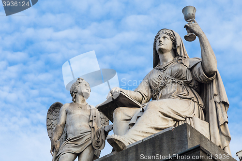 Image of Turin, Italy - January 2016: Faith Statue