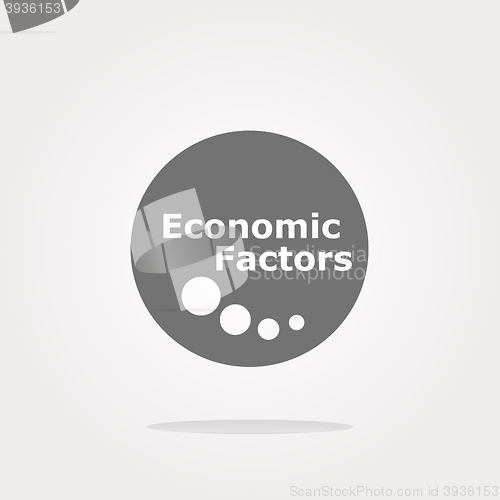 Image of vector economic factors web button, icon isolated on white