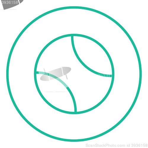 Image of Tennis ball line icon.