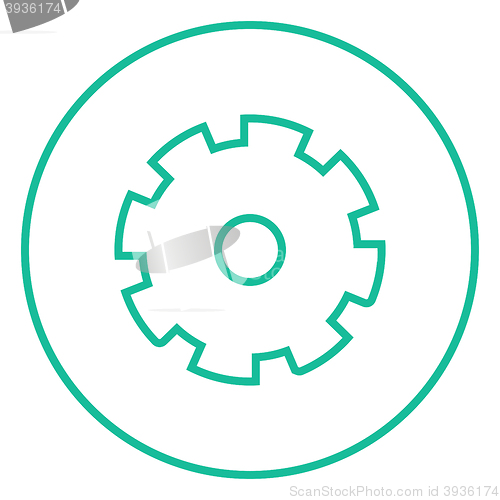 Image of Gear line icon.