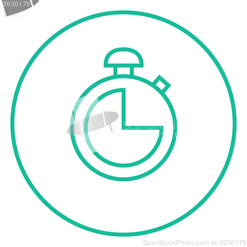 Image of Stopwatch line icon.