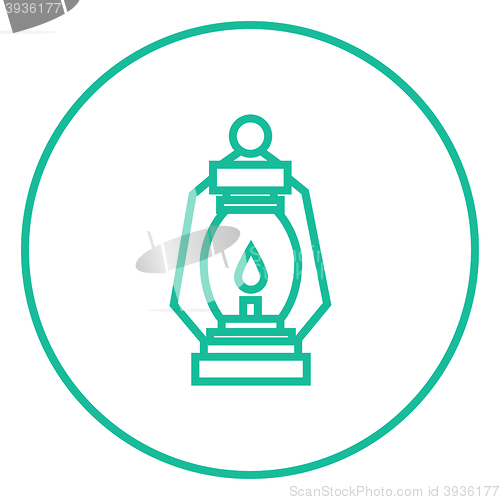 Image of Camping lantern line icon.