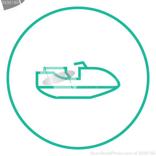 Image of Jet scooter line icon.