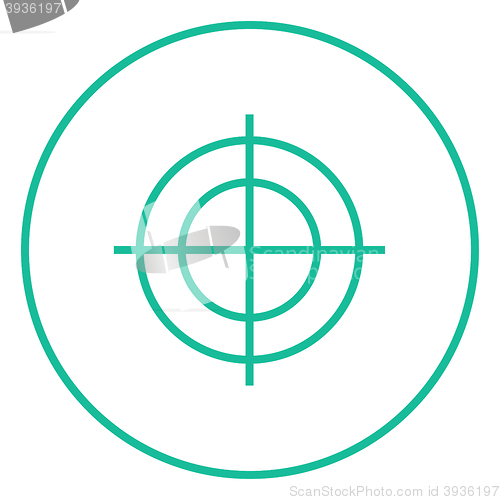 Image of Shooting target line icon.