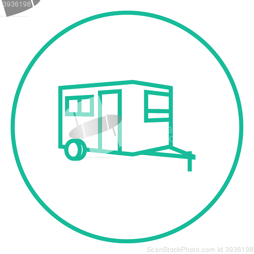 Image of Caravan line icon.