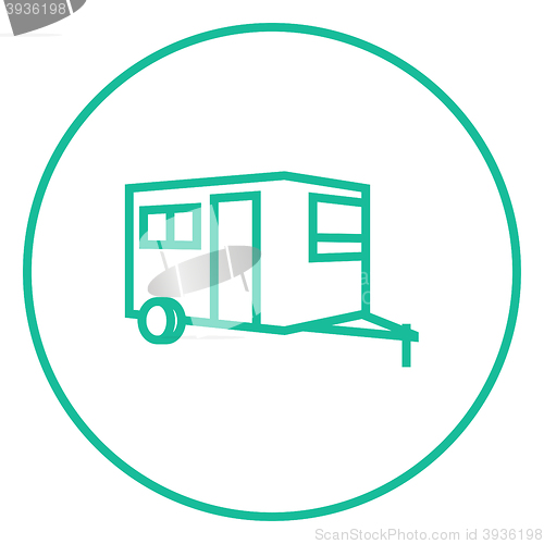 Image of Caravan line icon.