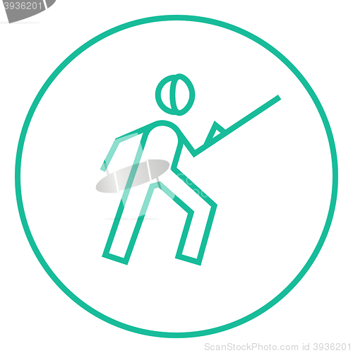 Image of Fencing line icon.