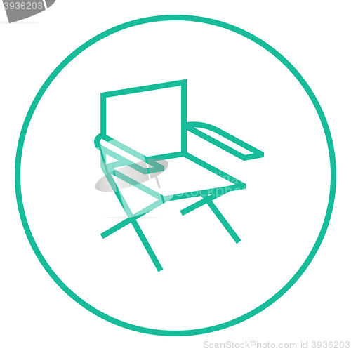 Image of Folding chair line icon.