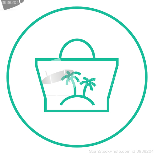 Image of Beach bag line icon.