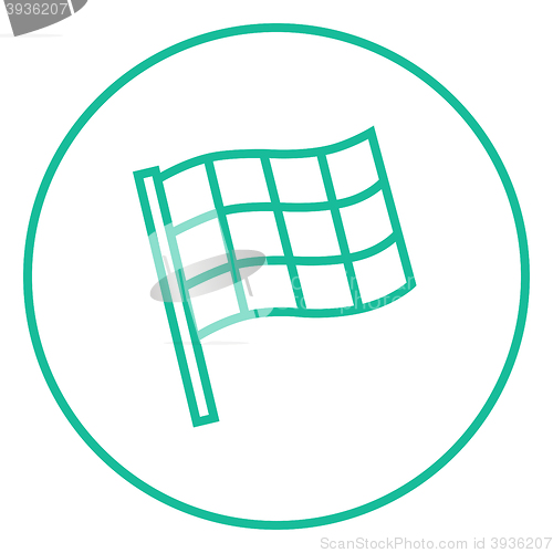 Image of Checkered flag line icon.