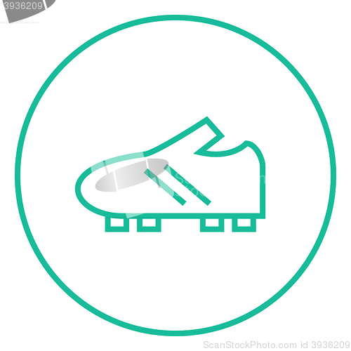 Image of Football boot line icon.