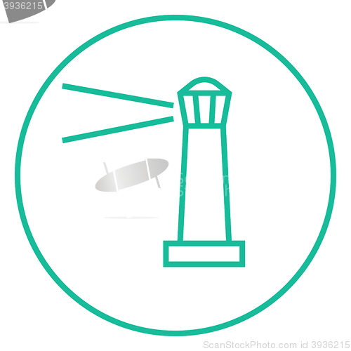 Image of Lighthouse line icon.