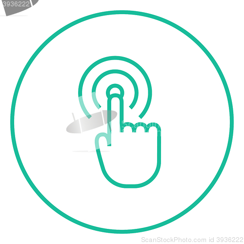 Image of Touch screen gesture line icon.