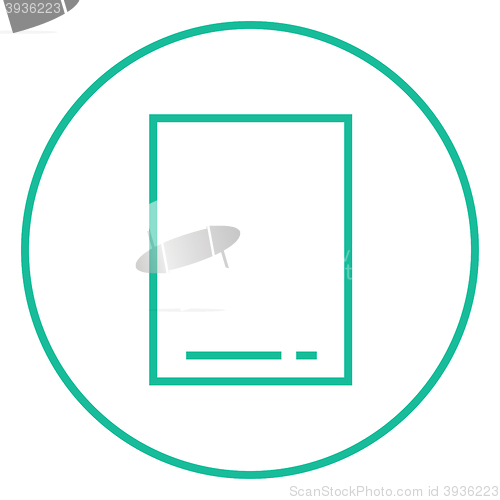 Image of Touch screen tablet line icon.