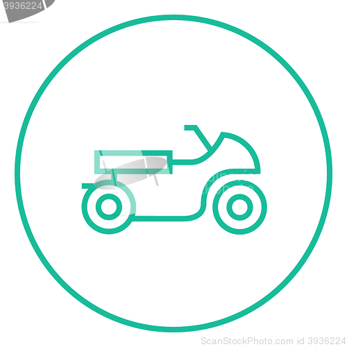 Image of Motorcycle line icon.