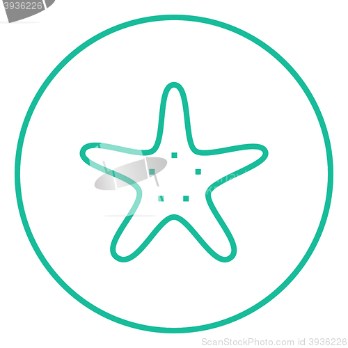 Image of Starfish line icon.