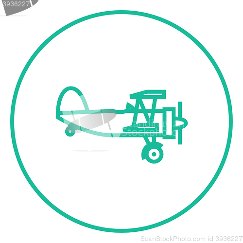 Image of Propeller plane line icon.