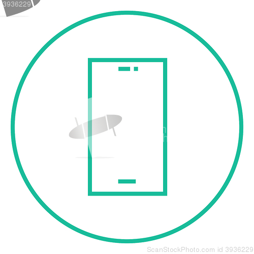Image of Mobile phone line icon.