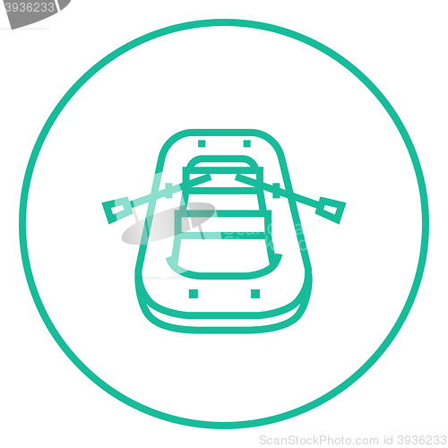 Image of Inflatable boat line icon.