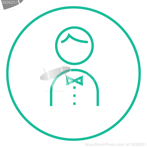 Image of Waiter line icon.