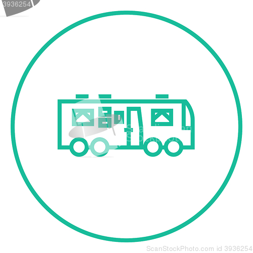 Image of Motorhome line icon.