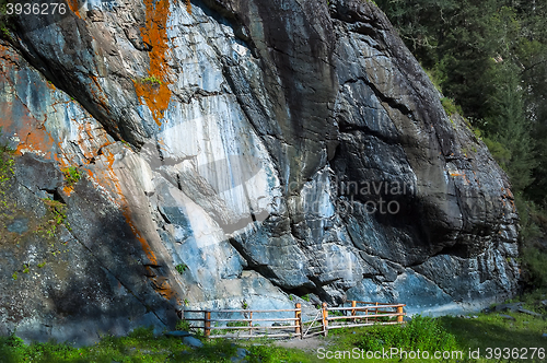 Image of Ancient petroglyphs near Kucherla. Mountain Altai