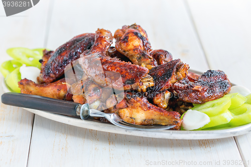 Image of Chicken wings in honey glaze.